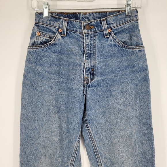 Vintage Levis 950 High Rise Straight Leg Blue Jeans Distressed Denim Size 24 - Picture 10 of 10